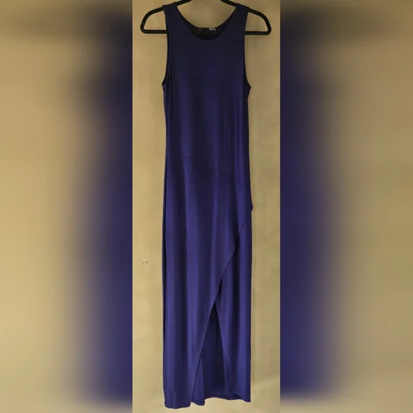 Rebel Sugar | Elegant Blue Sleeveless Maxi Dress, Size L - Picture 2 of 7
